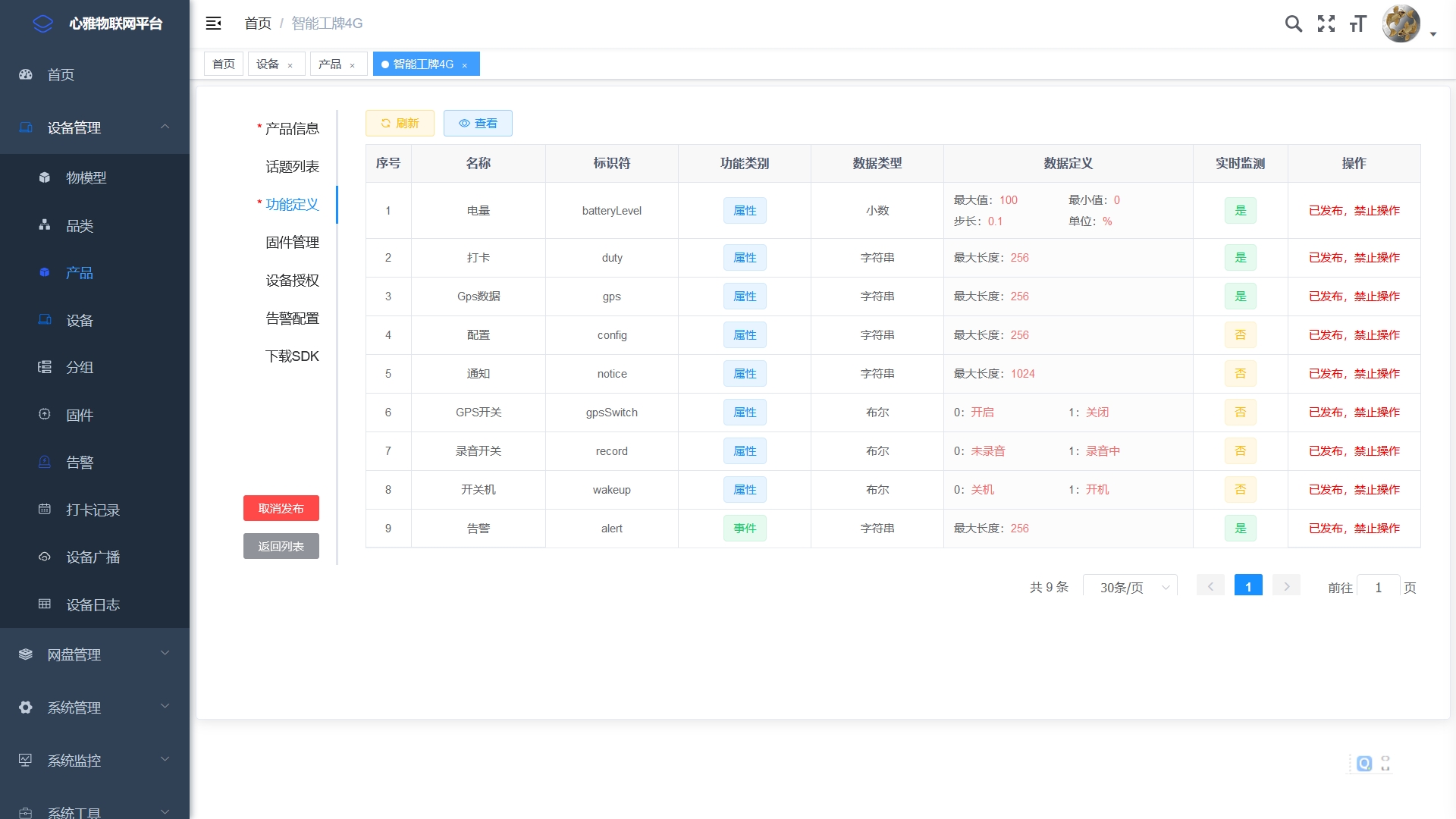 产品功能定义
